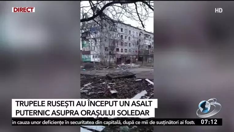 Armata rusa a lansat un atac masiv asupra orasului Soledar din Donetk