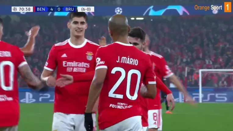 Benfica - Bruges 5-1. Portughezii s-au calificat sferturile din Liga Campionilor