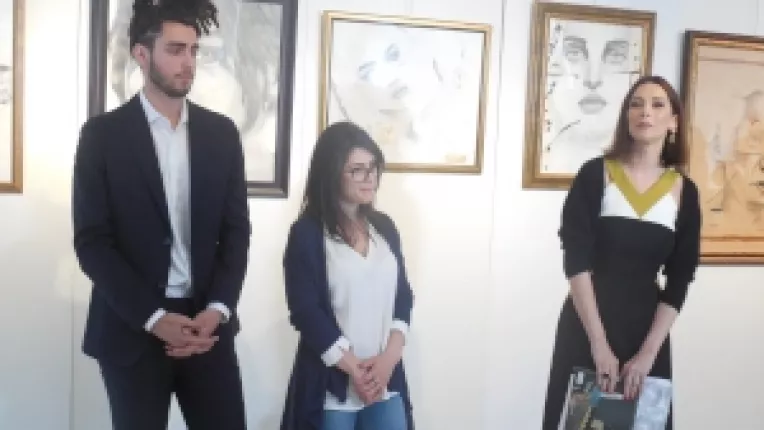 Delia, Cheloo si Bendeac, personaje in vernisajul lui Cezar Mic