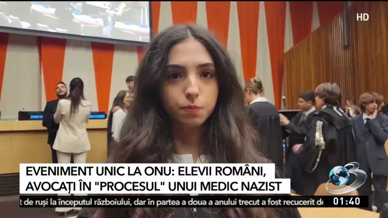Eveniment unic la sediul ONU din New York. Elevii romani, avocati in procesul unui medic nazist