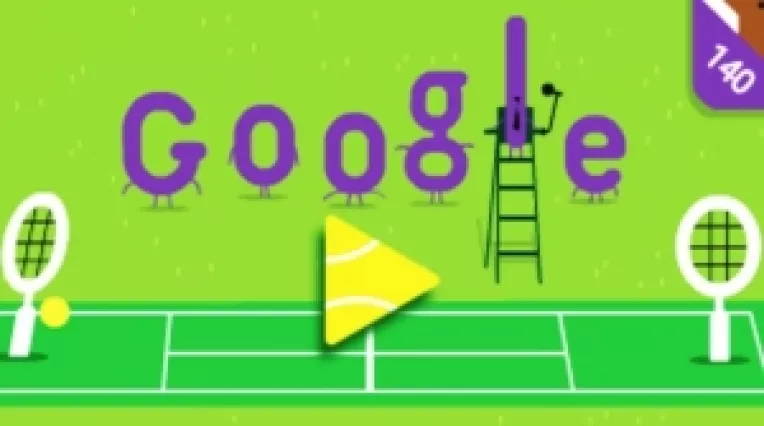 GOOGLE DOODLE special la 140 de ani de la primul turneu de la WIMBLEDON