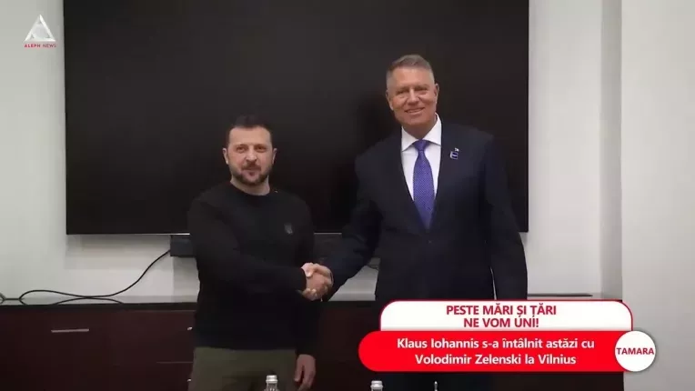 Iohannis spune ca "a avut o discutie substantiala cu Zelenski" la Vilnius