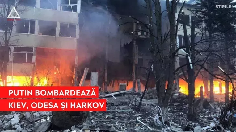 Putin reia bombardamentele in Kiev, Odesa si Harkov
