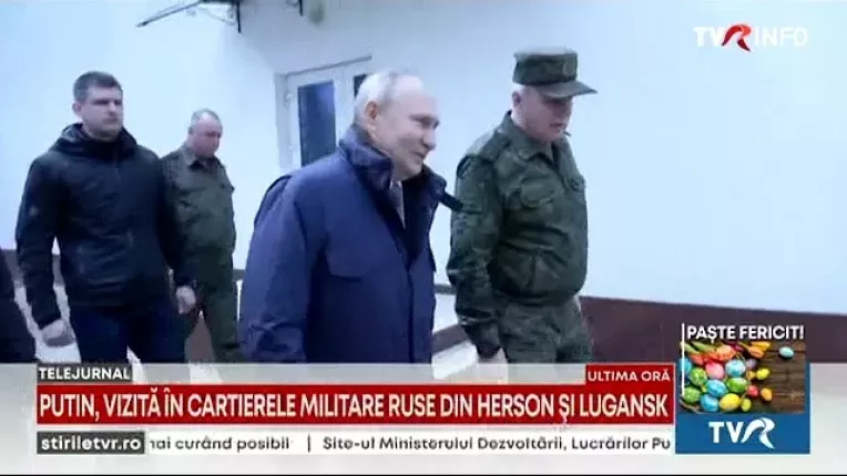 Vladimir Putin, vizita in cartierele militare ruse din Herson si Lugansk
